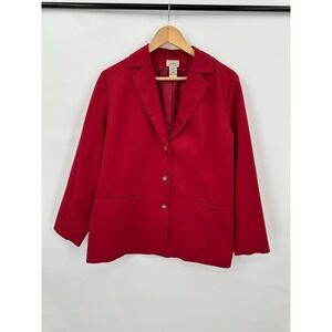 Vintage LL Bean Blazer Womens Minimalist Career Office Work Simple Staple 14 R